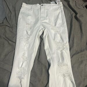 Hollister Ultra High-Rise White Jeans